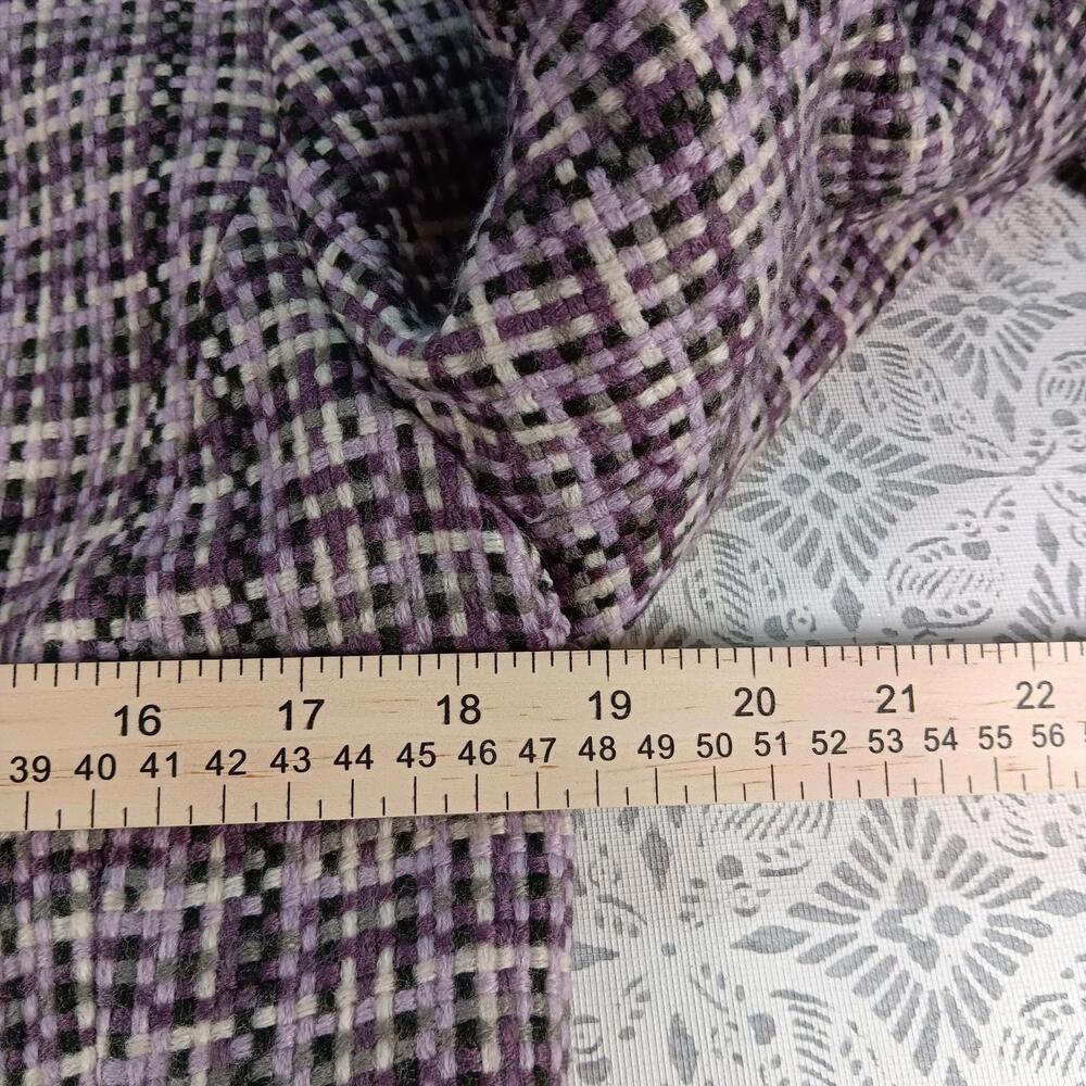 Y2K Purple Plaid Statement Collar Coat – Focus 2000- Women’s Size 8 - Picture 8 of 14